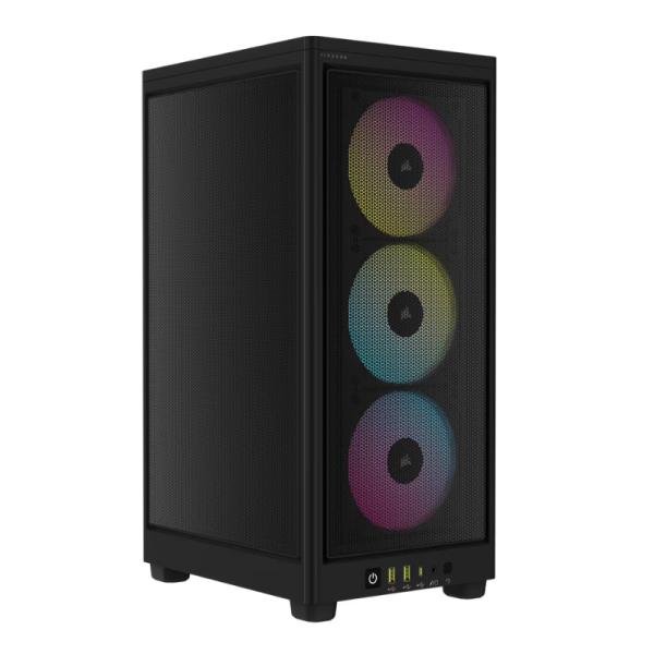 CASE RGB CORSAIR 2000D AIRFLOW MINI TOWER VENTILADORES 3 DE 120MM CON REJILLAS DE ACERO CC-9011247-WW BLANCO