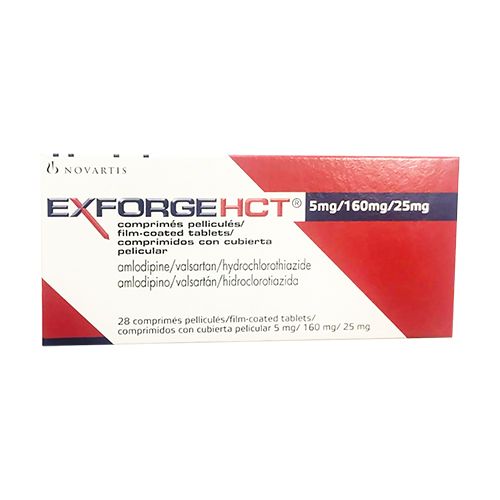 EXFORGE HCT 160MG/25MG/5MGX28 COMPRIMIDOS