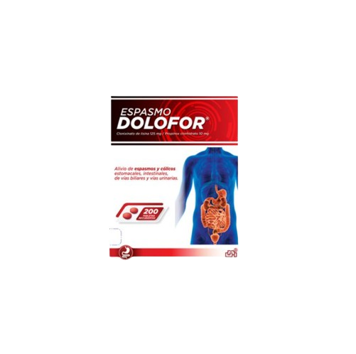 ESPASMO DOLOFOR TABLETAS 125MG/10MG/X 200