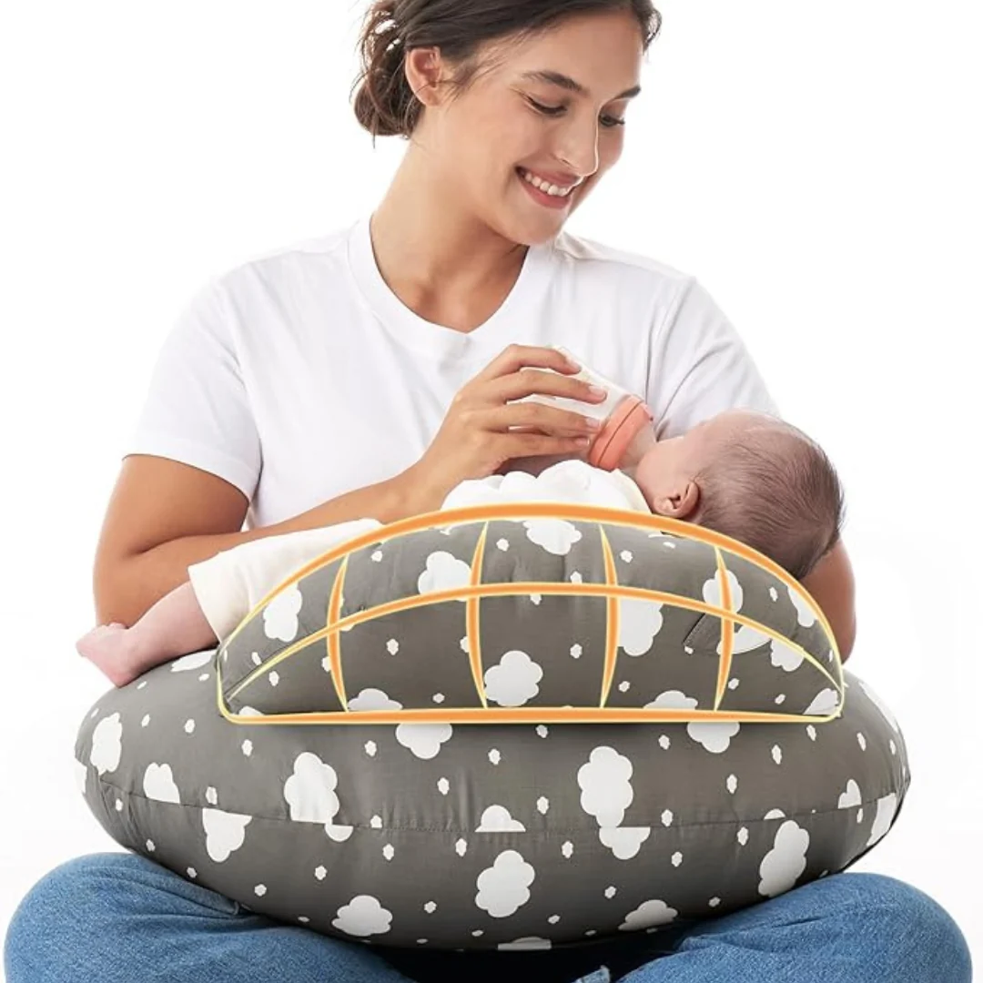 Momcozy almohada de lactancia – Nubes gris