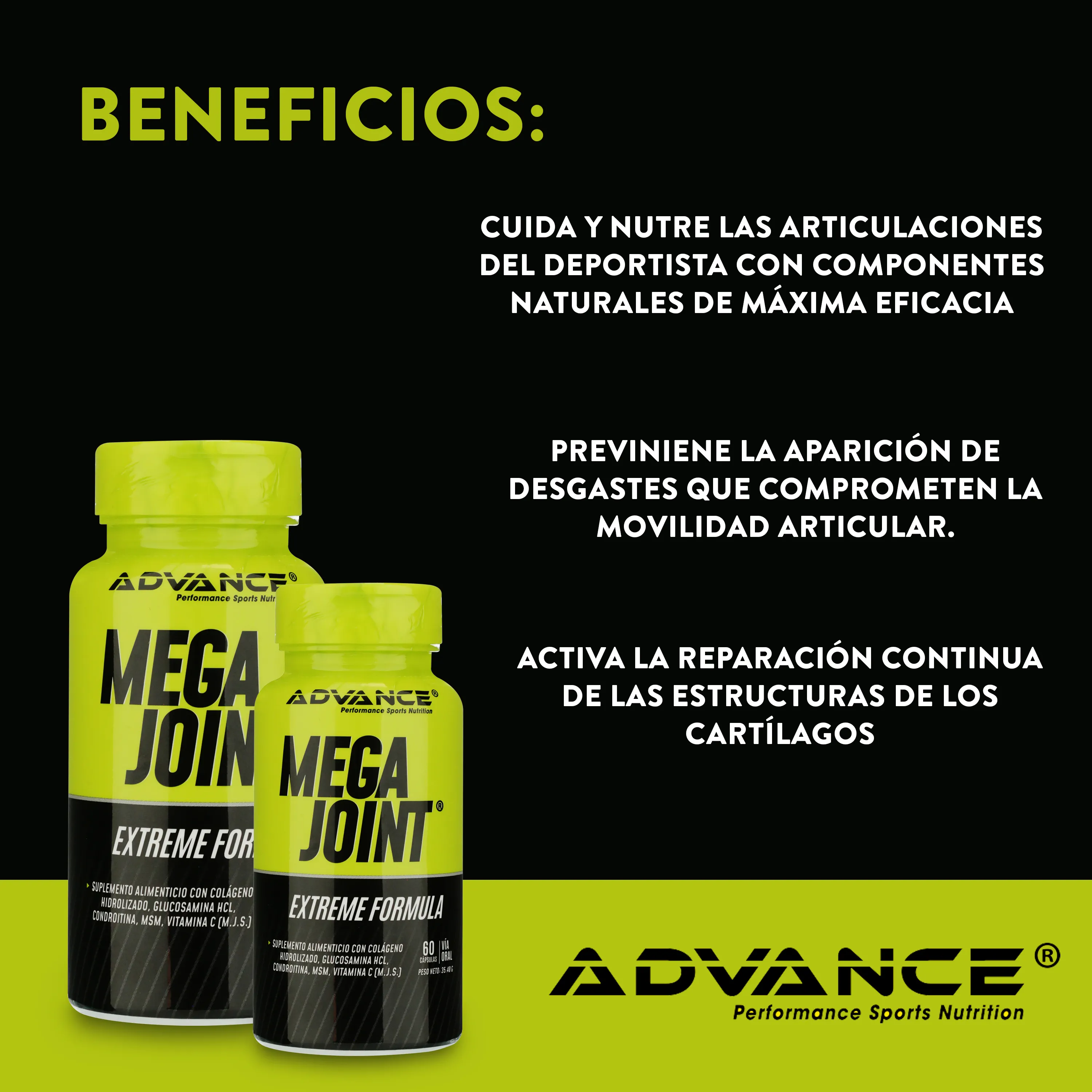 Recuperador Articular Advance Mega Joint - 60 Cápsulas