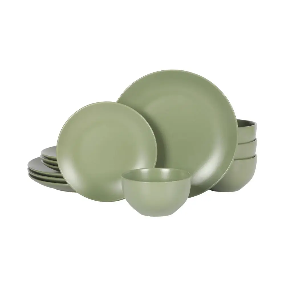 Set de Vajilla Gibson Home Cerámica Verde 12 Piezas 142563.12