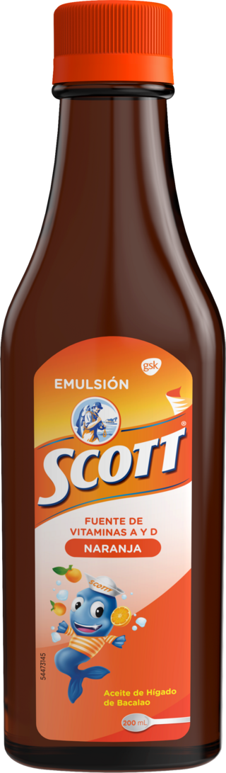 Scott Extra sabor naranja frasco 200 ml