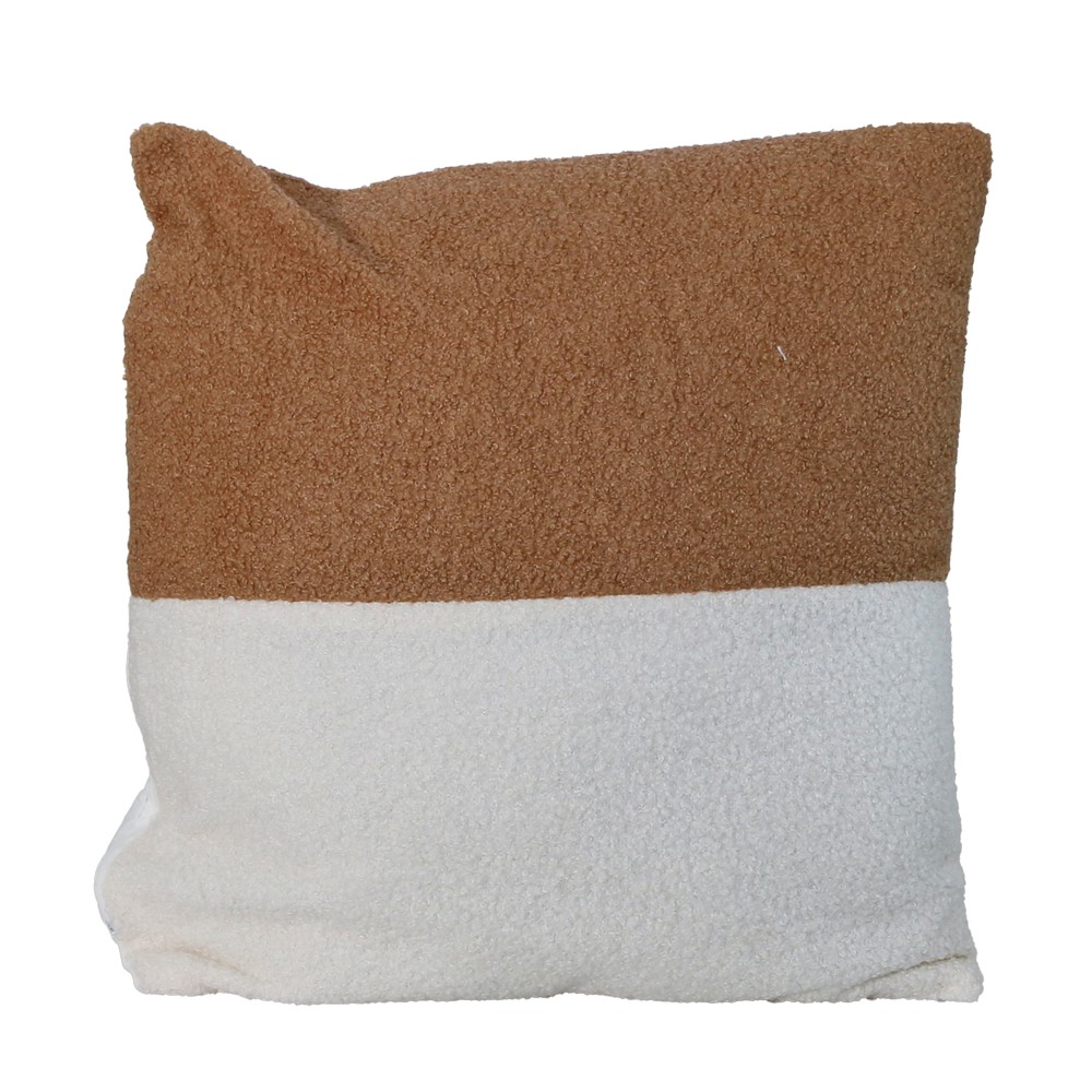 Cojin decorativo 42x42 cm café-blanco