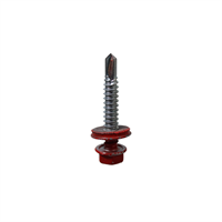 Tornillo Techo Punta Broca Rojo 1/4 X 1" 12 Unidades