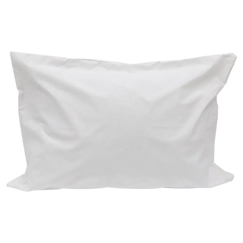 Funda de almohada standard poliéster 2 uds blanca lisa