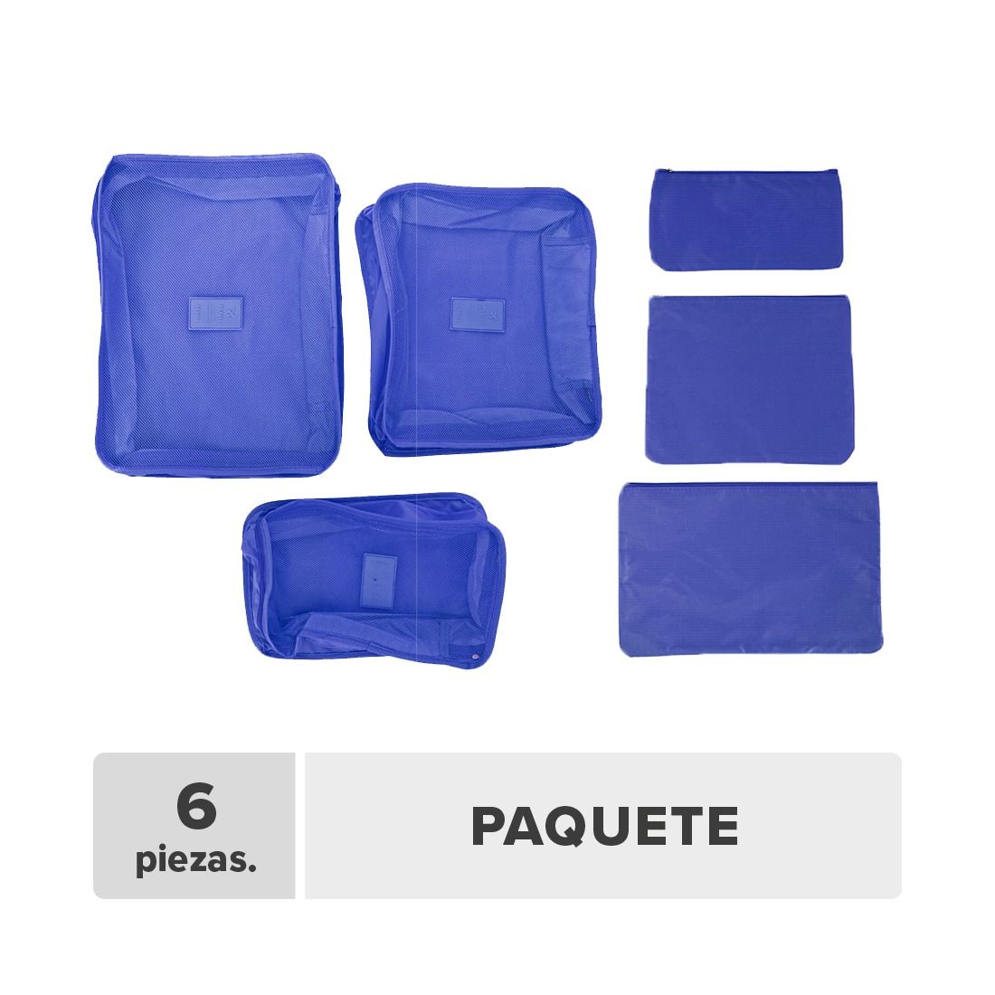 Organizador equipaje poliéster 39x39x12cm 6pcs