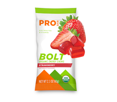 PRO BAR BOLT MASTICABLES SABOR FRESA GOMITA 60 GRAMOS
