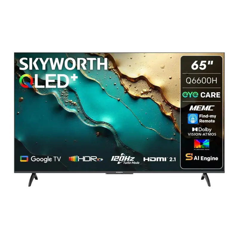 SKYWORTH – TELEVISOR QLED 65 4K GOOGLE TV VOZ SKYWORTH 3 – 65Q6600H