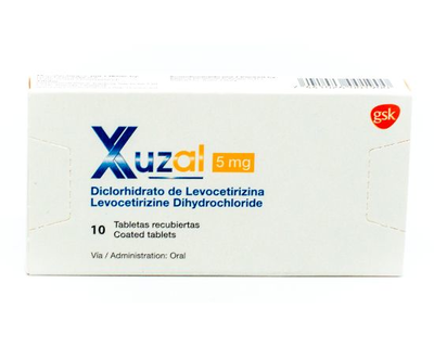 Xuzal 5 mg caja 10 tabletas recubiertas (precio por tableta)