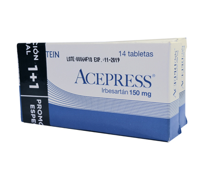 ACEPRESS TABLETAS 150mg x14 (1+1)