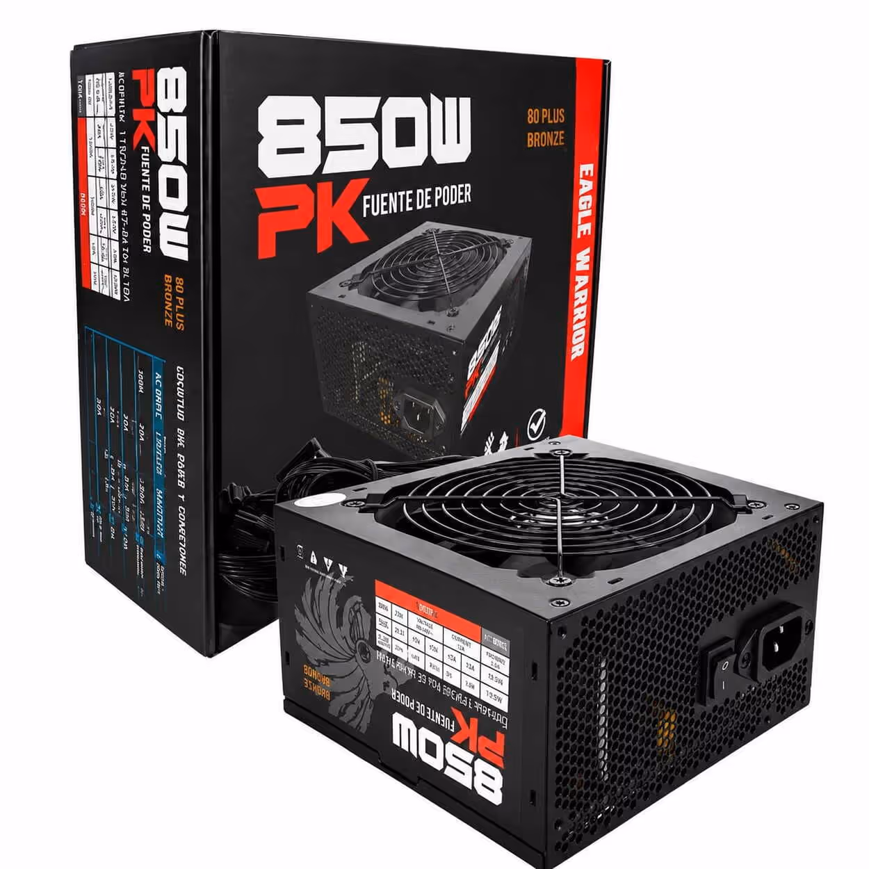 FUENTE DE PODER 850 WATTS EAGLE WARRIOR BRONZE