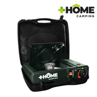 Cocina 1 Quemador Gas Portatil Verde + Home Camping