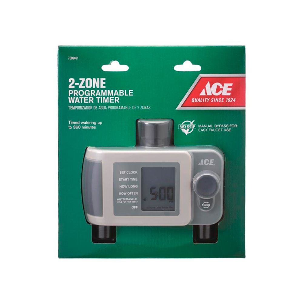 Timer para riego 2 zonas 4 ciclos