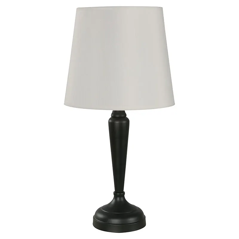 Lámpara de mesa negro 1 luz E27