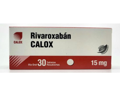 Rivaroxaban Calox, 15 mg, 30 tabletas recubiertas
