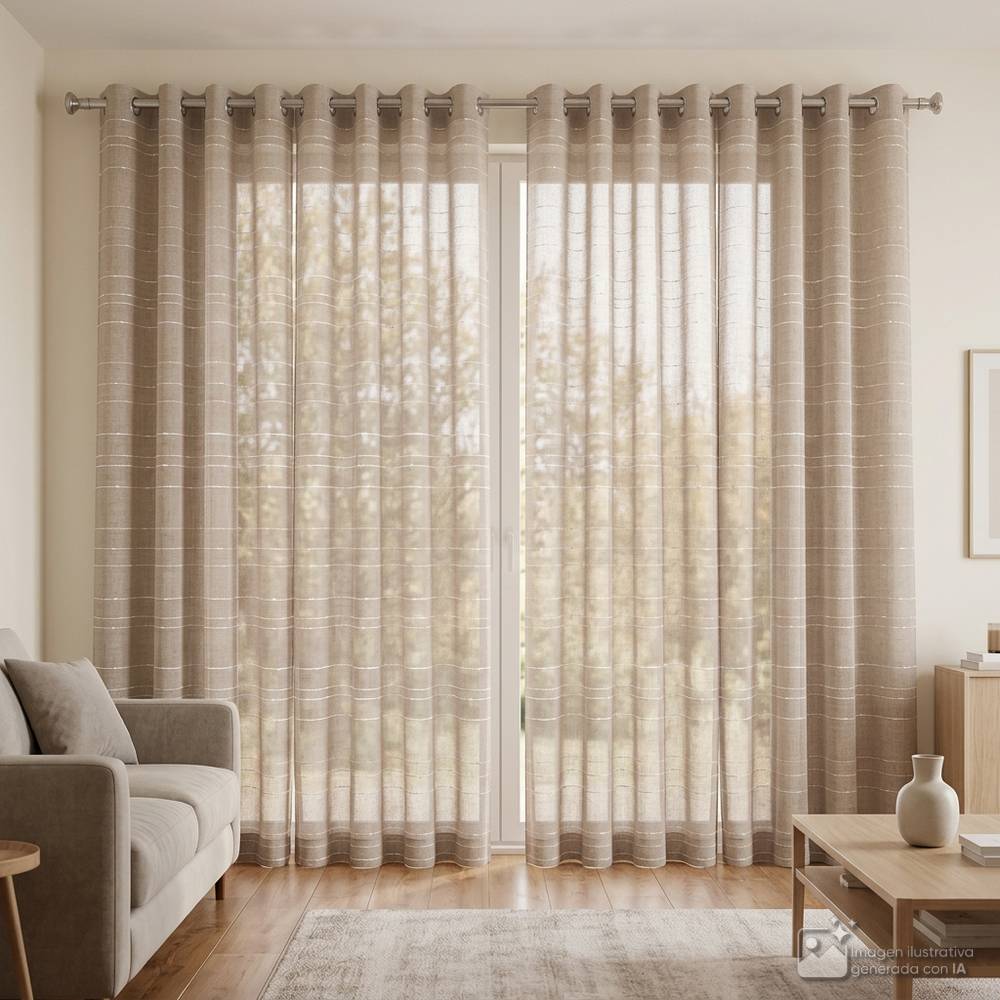 Cortina para ventana 96x213.3 cm rosado syme 4 piezas