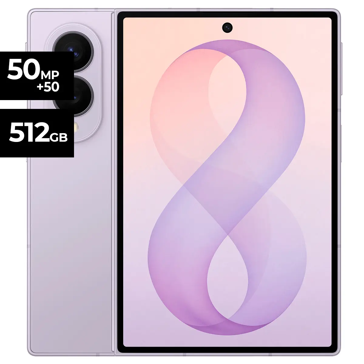 Celular 5G Samsung Galaxy Z Fold 8 Lavanda 12GB RAM 512GB