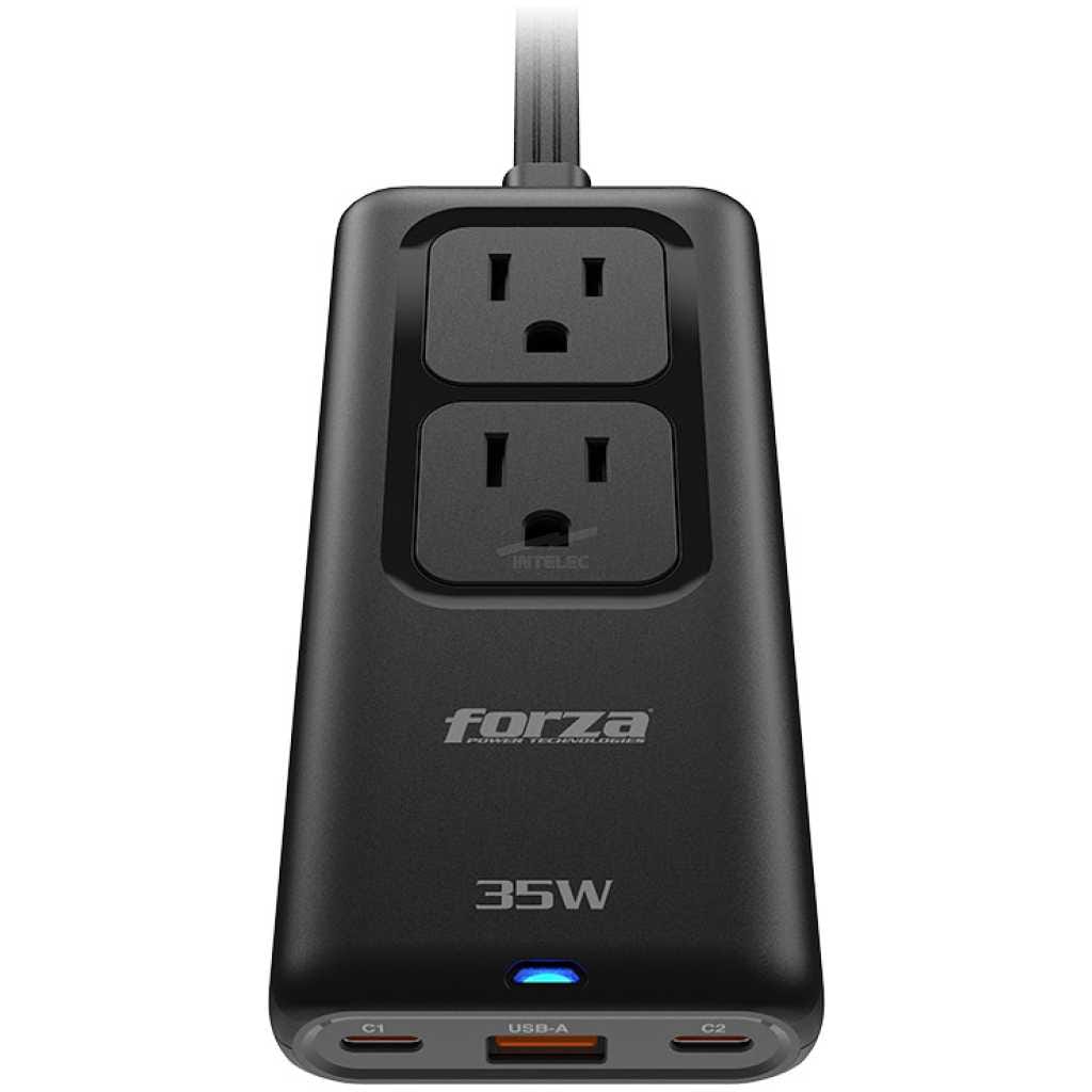 REGLETA FORZA CARGADOR 35W 2xTOMAS – 1xUSB-A – 2xUSB-C – 1250W