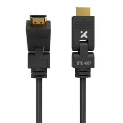 Cable HDMI Xtech XTC-607, Macho a Macho Giratorio 180°, 4K 30Hz