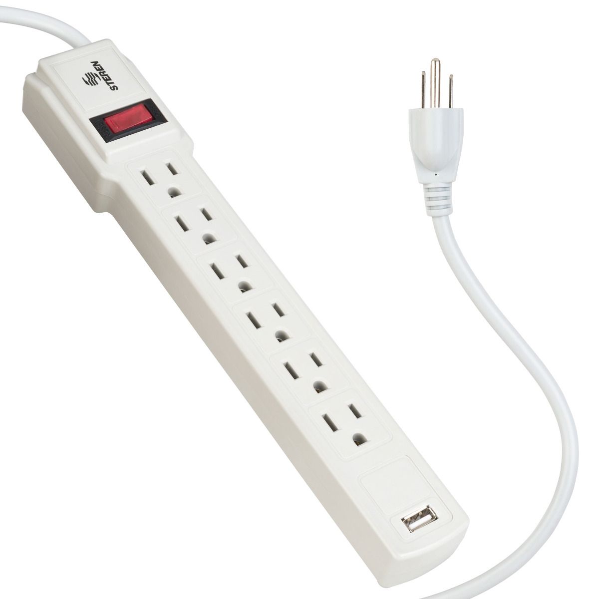 Multitoma de 6 salidas verticales y cargador USB