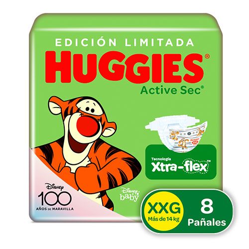 HUGGIES PAÑAL ACTIVE SEC XXG 8 UNID