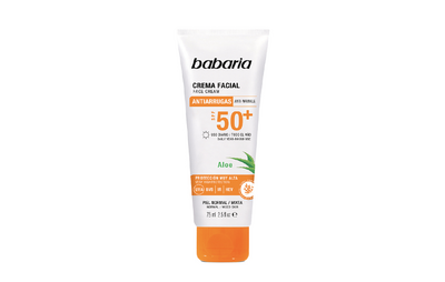 Babaria, Crema Facial, Aloe vera SPF50, 75 ml