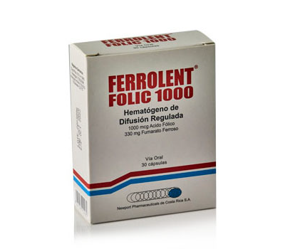 FERROLENT FOLIC 1000 X30 CAPSULAS
