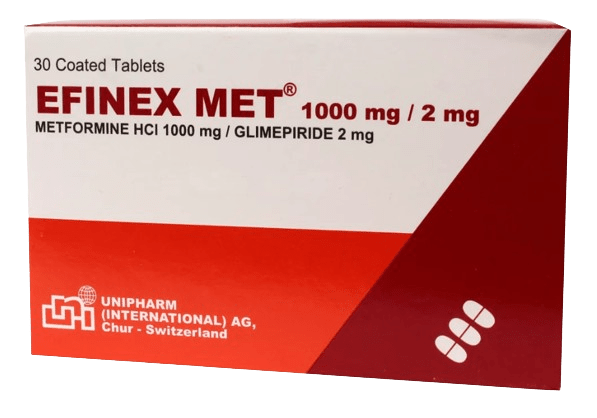 EFINEX MET 1000 / 2 MG 30 TABLEAS