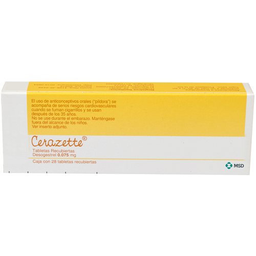 CERAZETTE COMPRIMIDOS 0.075 MG