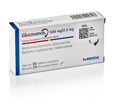 GLUCOVANCE 500/2.5 MG TABLETAS VÍA ORAL