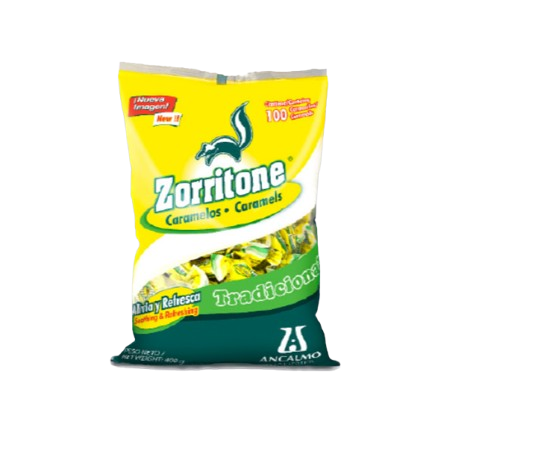 ZORRITONE CARAMELOS BOLSA CON 100 UNIDADES