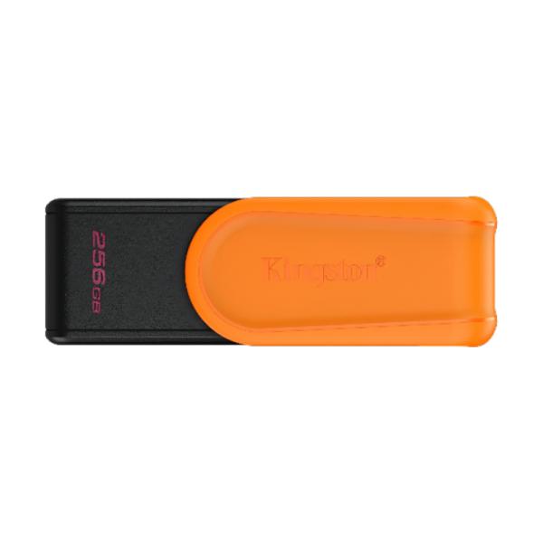 Memoria USB 256GB Kingston Data Travelor Exodia S 3.2 GEN 1 con Tapa Giratoria USB-A – Negro / Naranja
