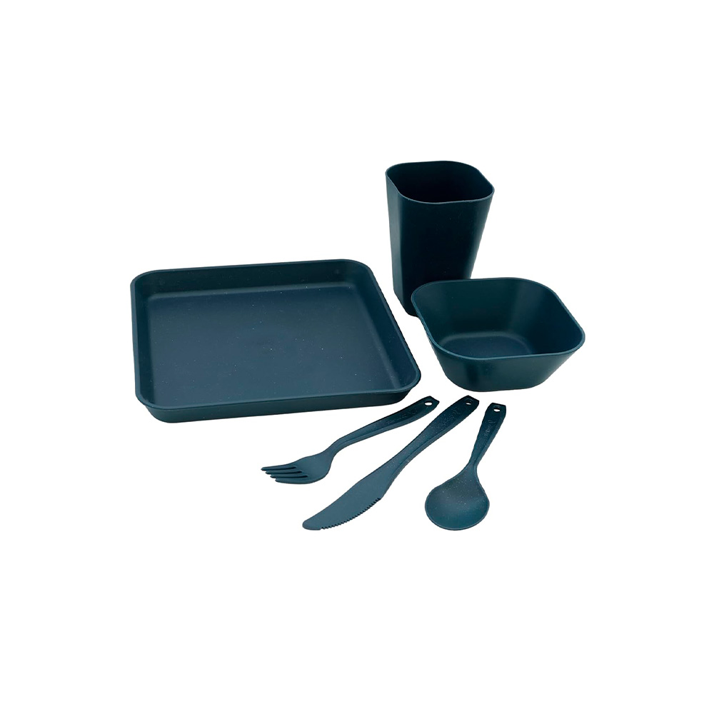 Set vajillas de plastico para camping