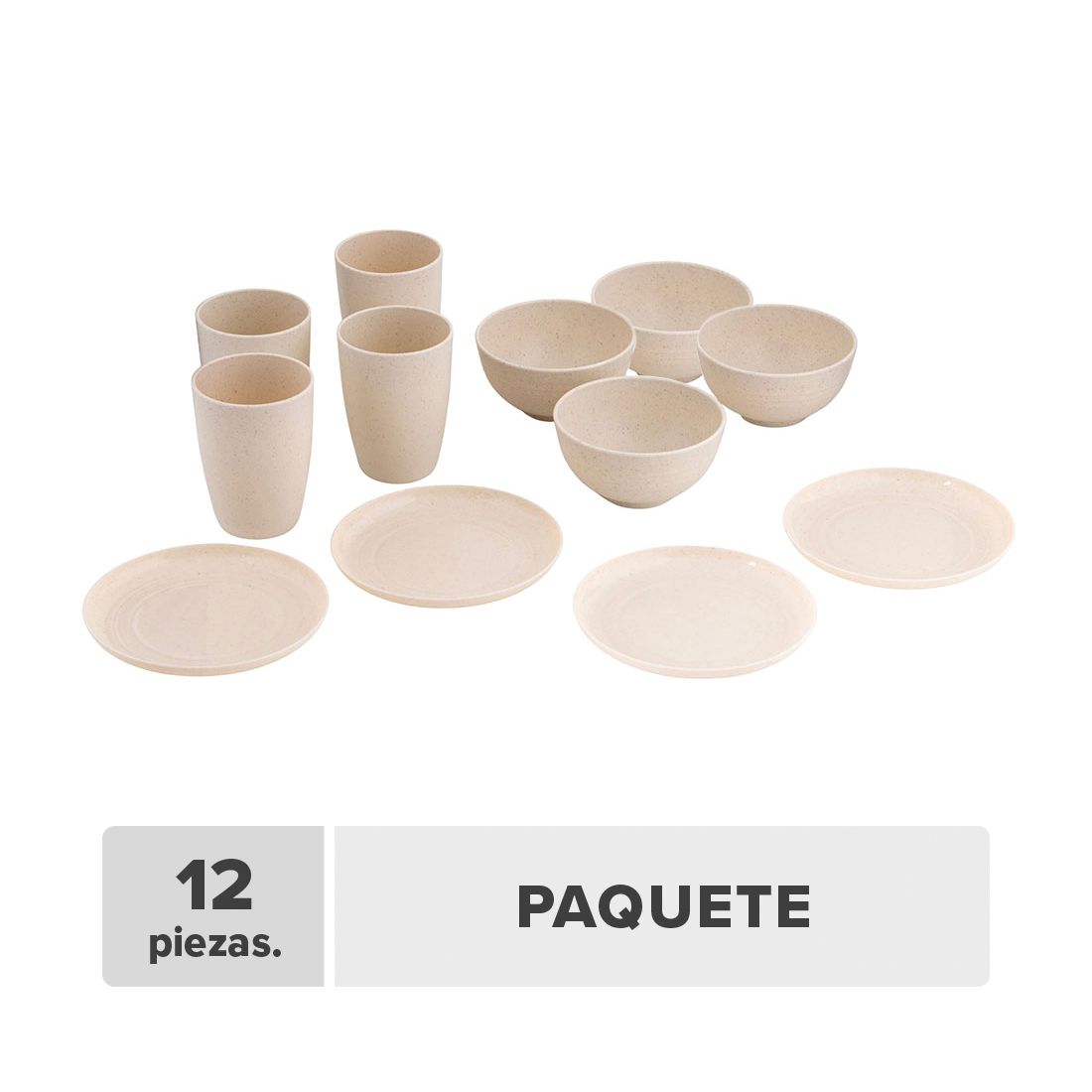 Vajilla plástico 14.8cm 12pcs