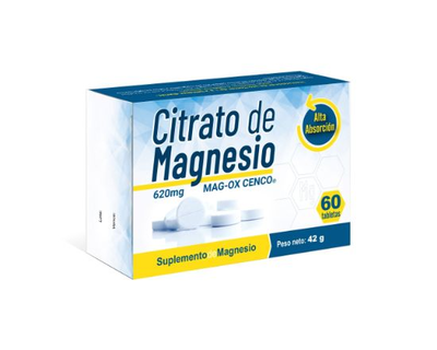 Citrato de Magnesio 620mg MAG-OX CENCO 60 tabletas