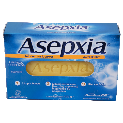 JABON ASEPXIA AZUFRE LIMPIEZA PROFUNDA 100 GR
