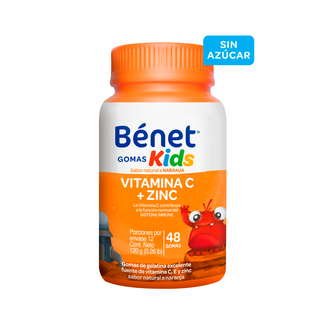 Benet Kids vitamina C+Zinc 48 gomas
