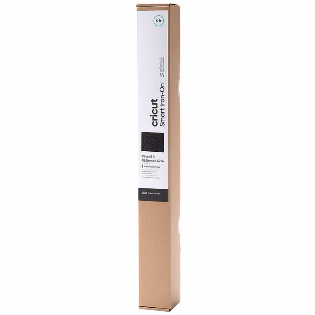 Vinil textil Cricut Smart Glitter Iron-On negro 30.5×48 cm – 1 pliego