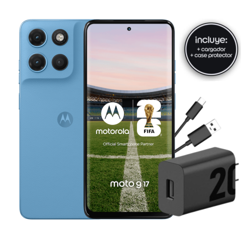 Celular Motorola G17, 4GB RAM, 256GB Almacenamiento, Color Cele