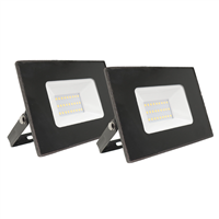 Reflector Led Negro Exterior 30W Luz Dia 2 Unidades Sylvania
