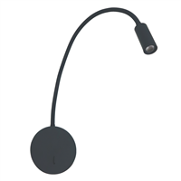 Reflector Led Brazo Flexible Negro 3 W Luz Calida