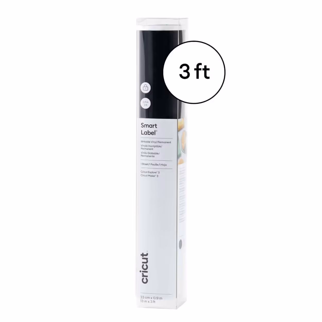 CRICUT VINIL SMART ROLLO ETIQUETA GRABABLE – NEGRO – PERMANENTE