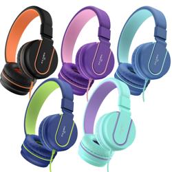 AILIHEN Kids Headphones Bulk 5-Pack for School Classroom with M
