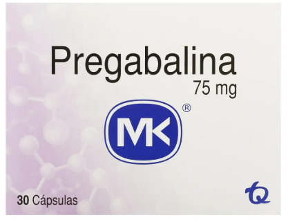 Pregabalina MK, 75 mg, 30 capsulas