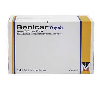 BENICAR TRIPLE TABLETAS 40/25/10MG X14