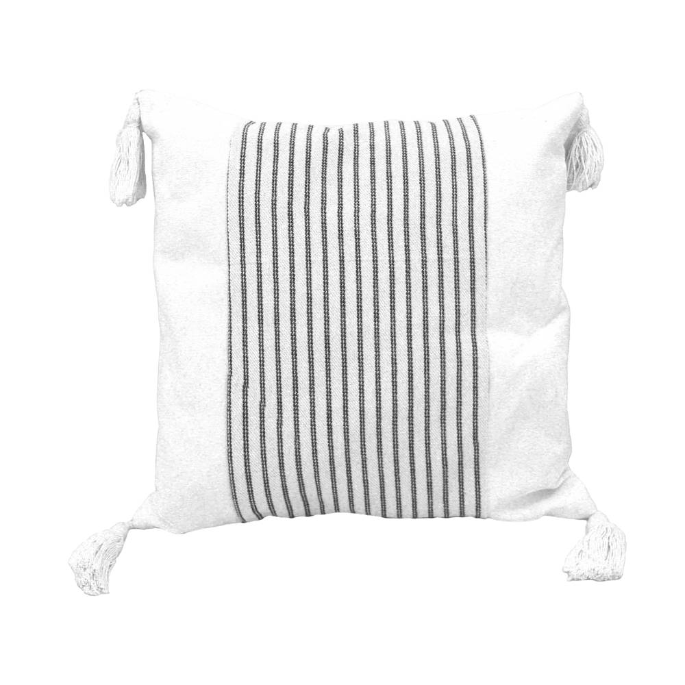 Cojin decorativo 42x42 cm blanco-gris
