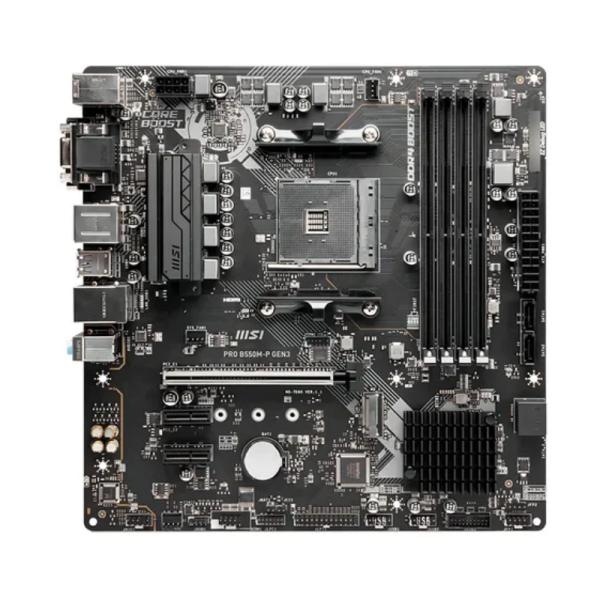 Tarjeta Madre MSI Pro B550M-P GEN3 AM4 Micro-ATX DDR4 – Negro