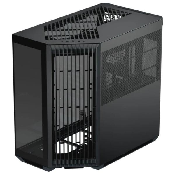 Case Apnx Mid Tower V1-BK-V1 sin Ventilación Incluida con Vidrio Lateral y Malla Frontal Angulada – Negro