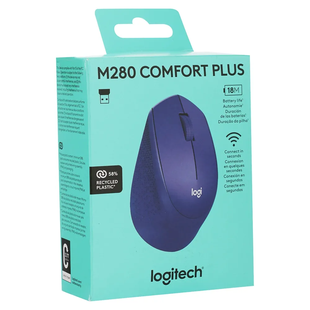 Mouse Optico Inalambrico Azul